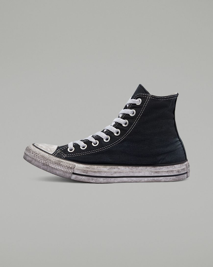 Tenisky Vysoke Converse Chuck Taylor All Star Platene Smoke Damske Čierne Biele | SK LSWJO7